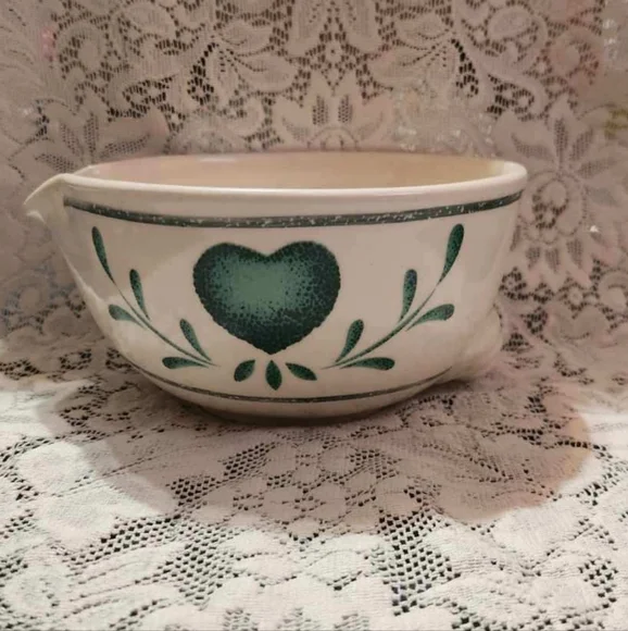Vintage Stoneware Heart Mixing Bowls - Picture 2 of 3